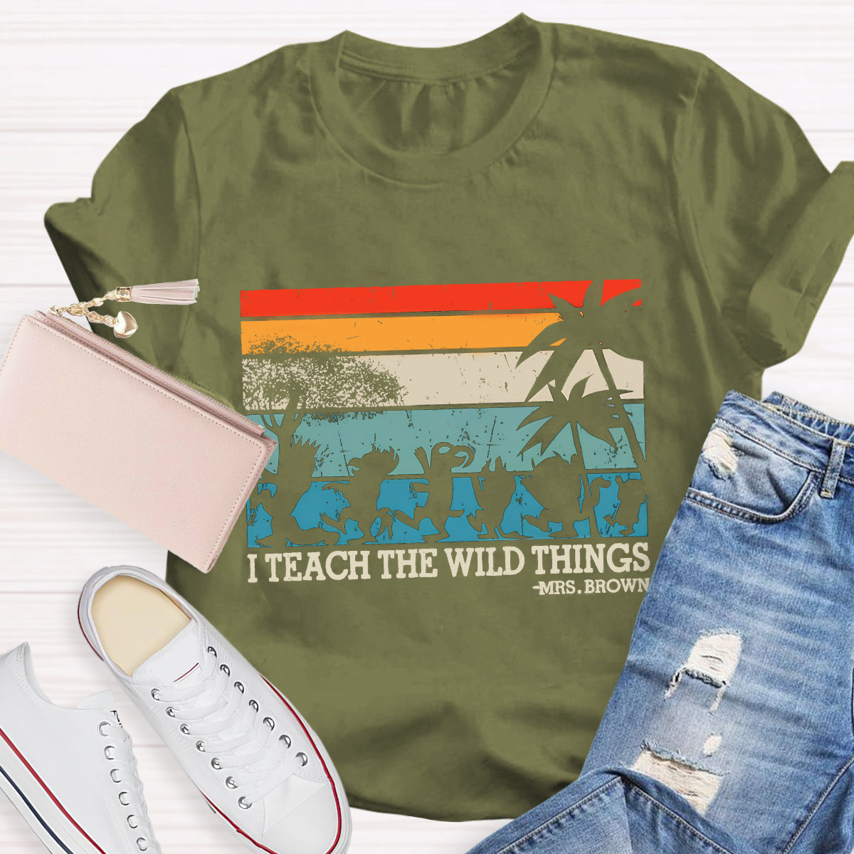 Personalized Name I Teach The Wild Things T-Shirt