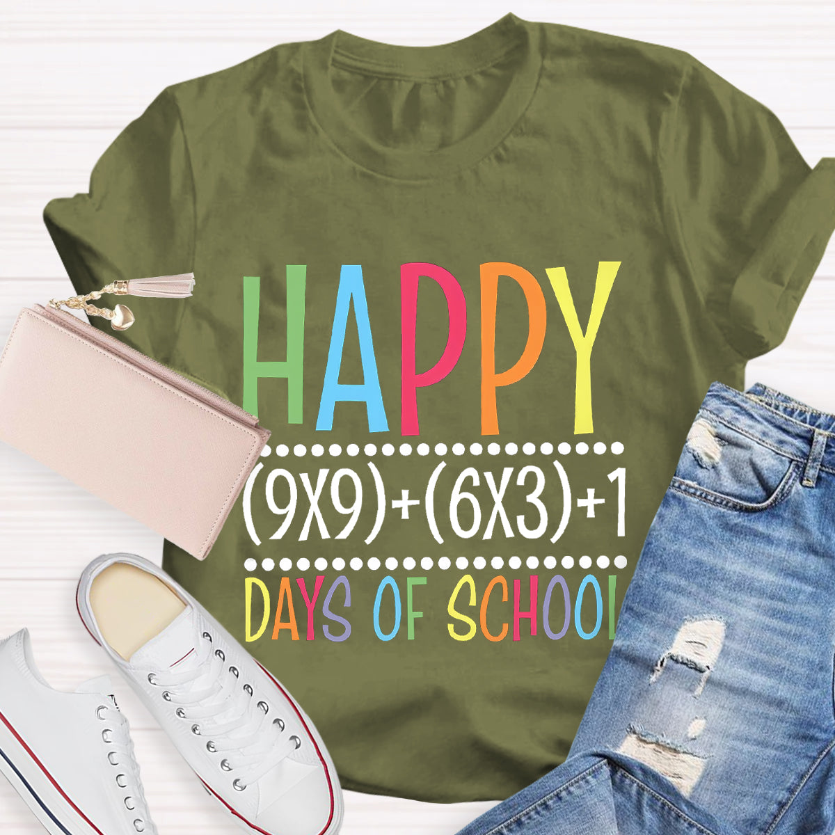 Happy 100 Days Of School Math Teacher T-Shirt