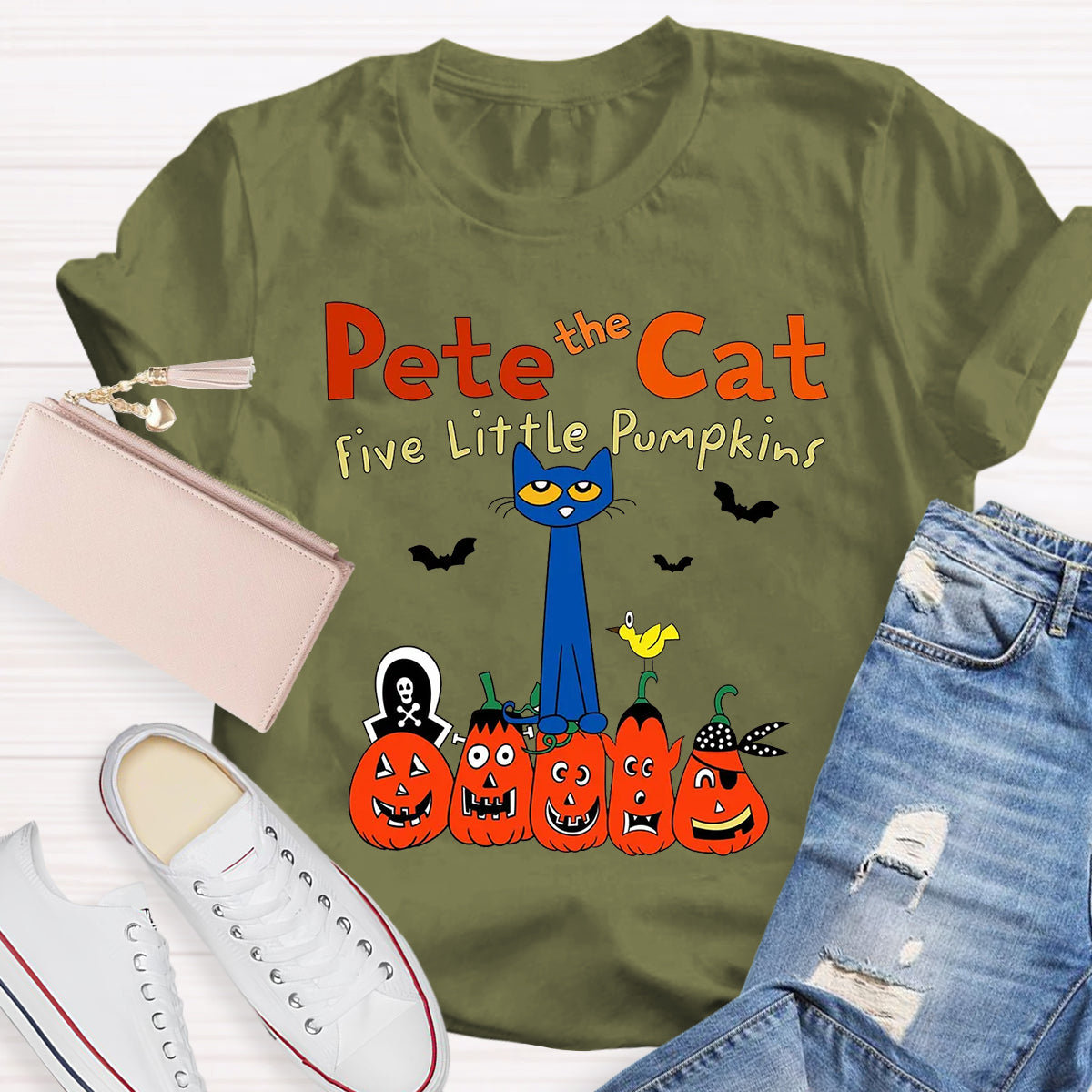 Pete The Cat Five Little Pumpkin T-Shirt