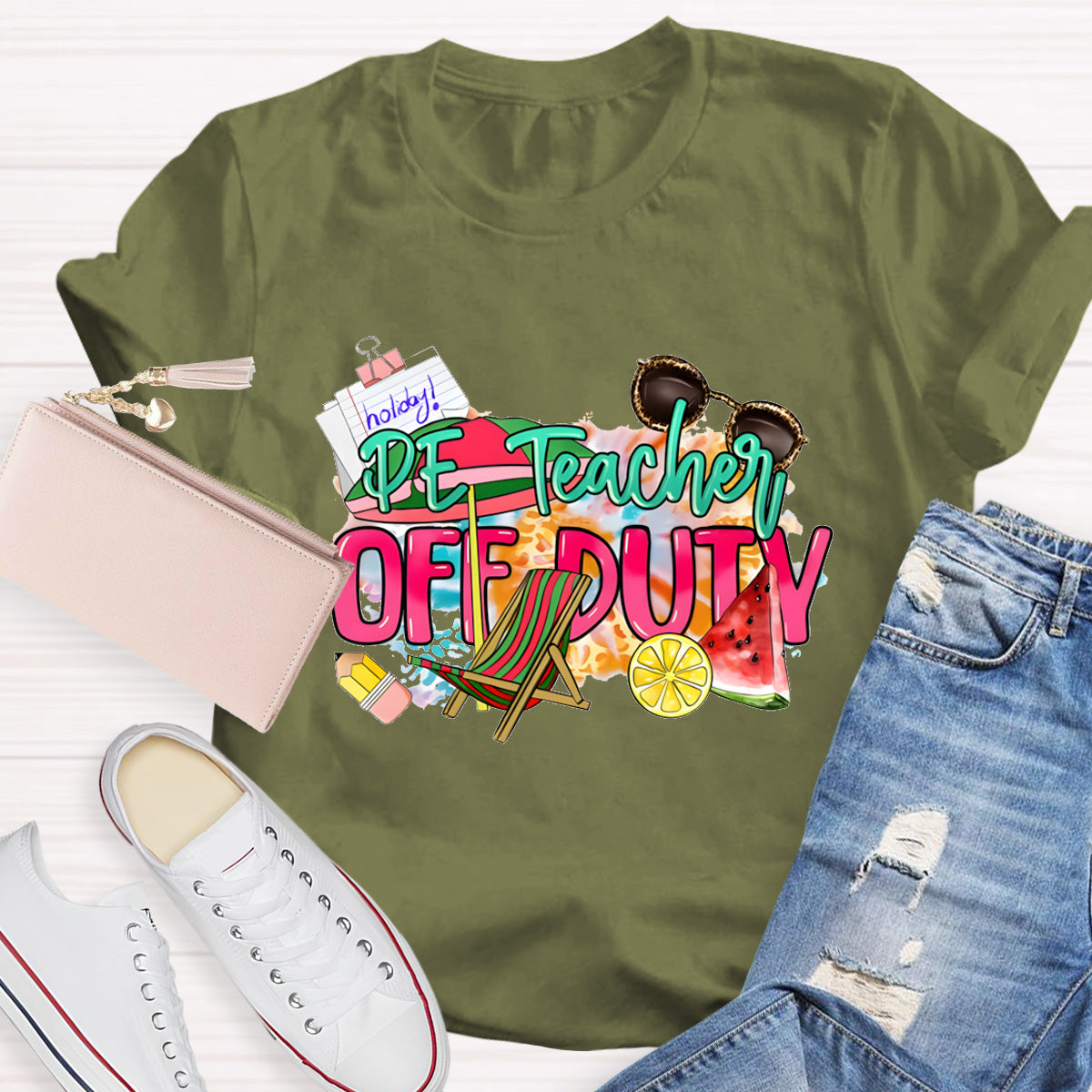 Personalized Subjects Teacher Off Duty T-Shirt