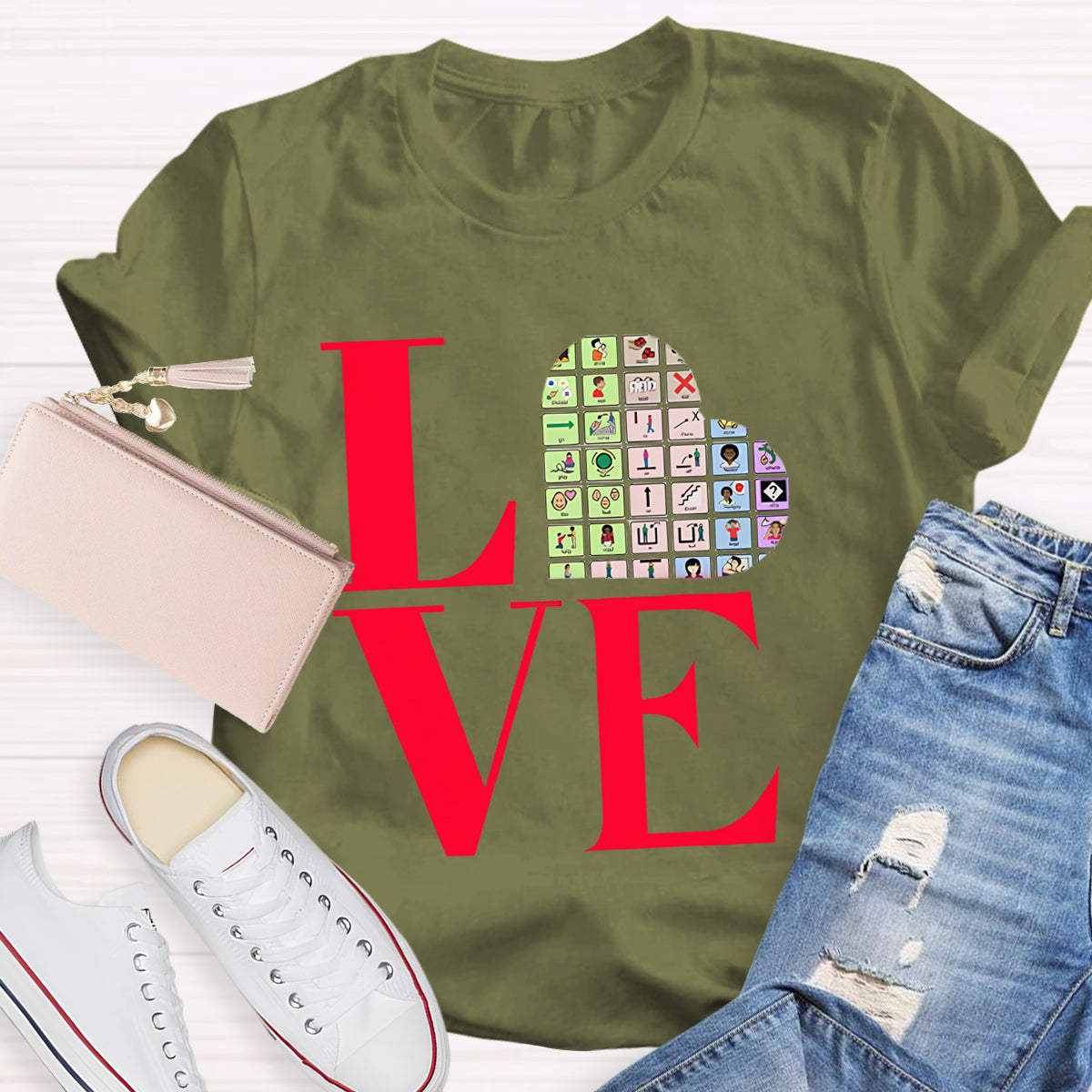 Valentine's AAC for Speech Therapist Teacher T-Shirt