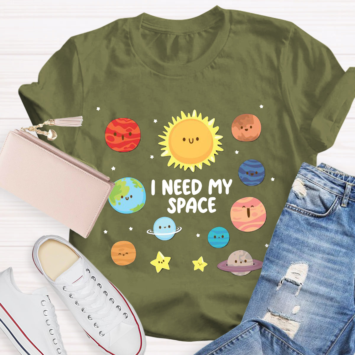 I Need My Space Planets T-Shirt