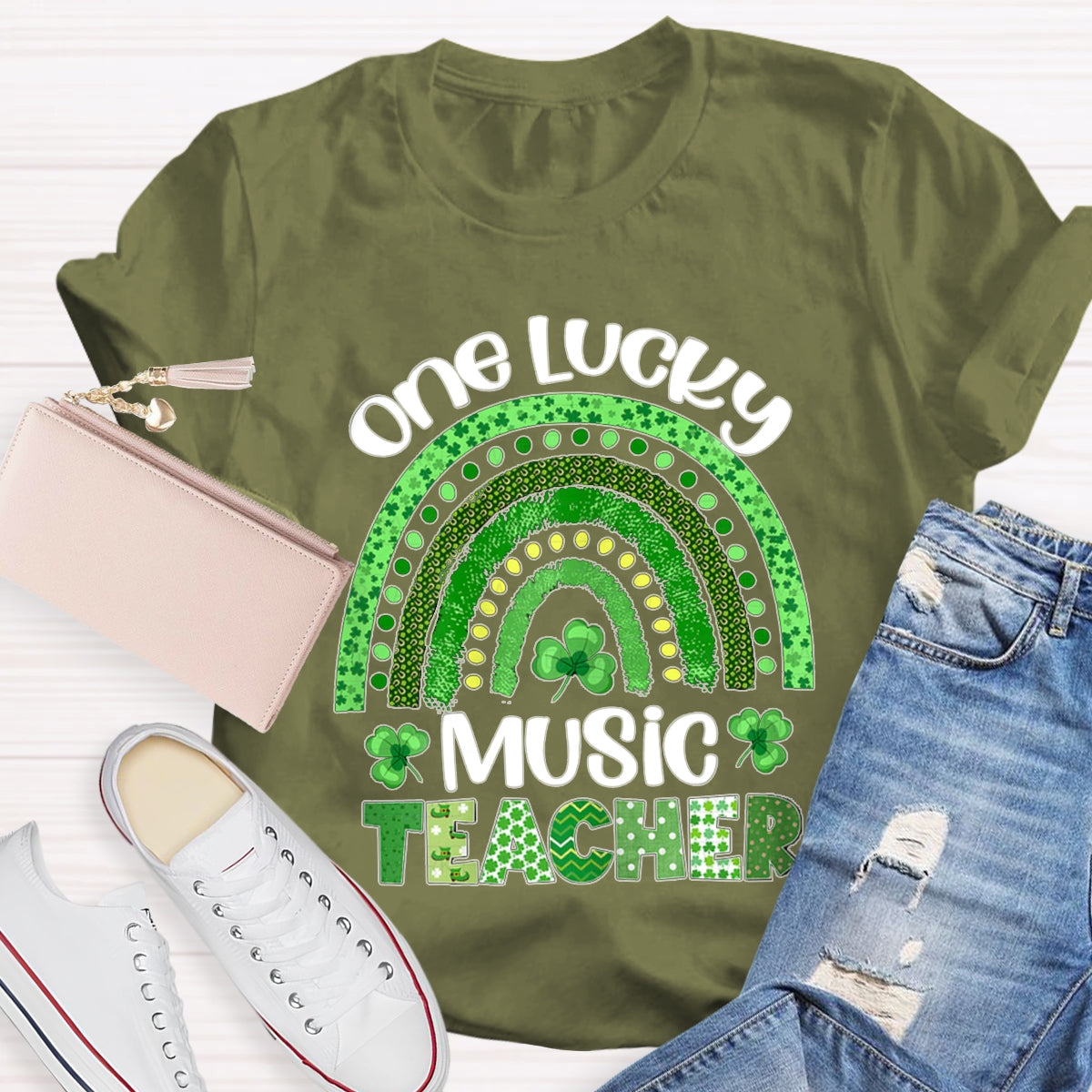 Personalized Subject One Lucky Music Teacher T-Shirt