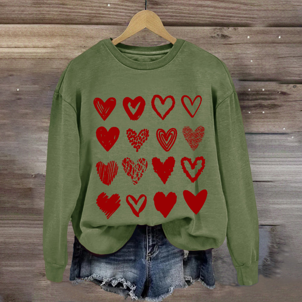 Valentine's Day Cute Heart Sweatshirt