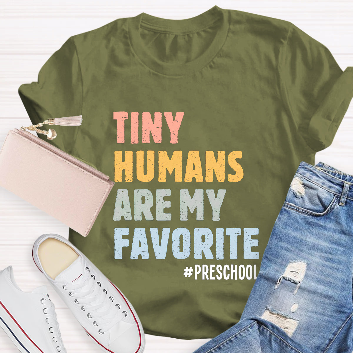 Personalized Grade Tiny Humans Are My Favorite T-Shirt