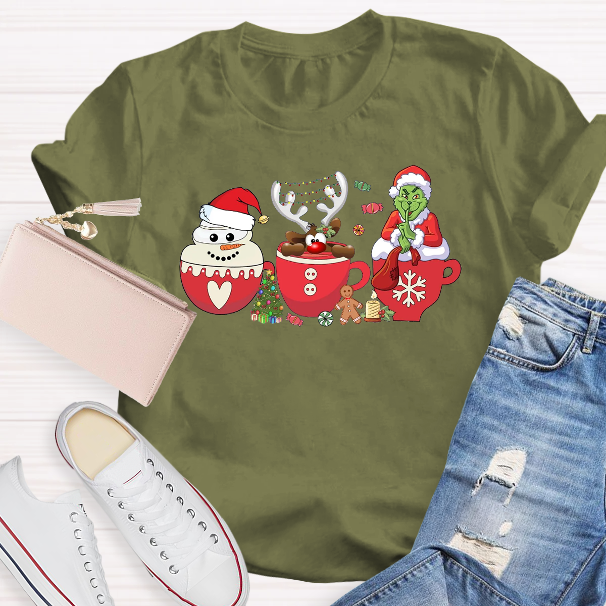 Retro Grinch Christmas Coffee T-Shirt