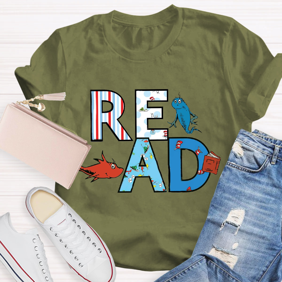 Read Book Character Day T-Shirt