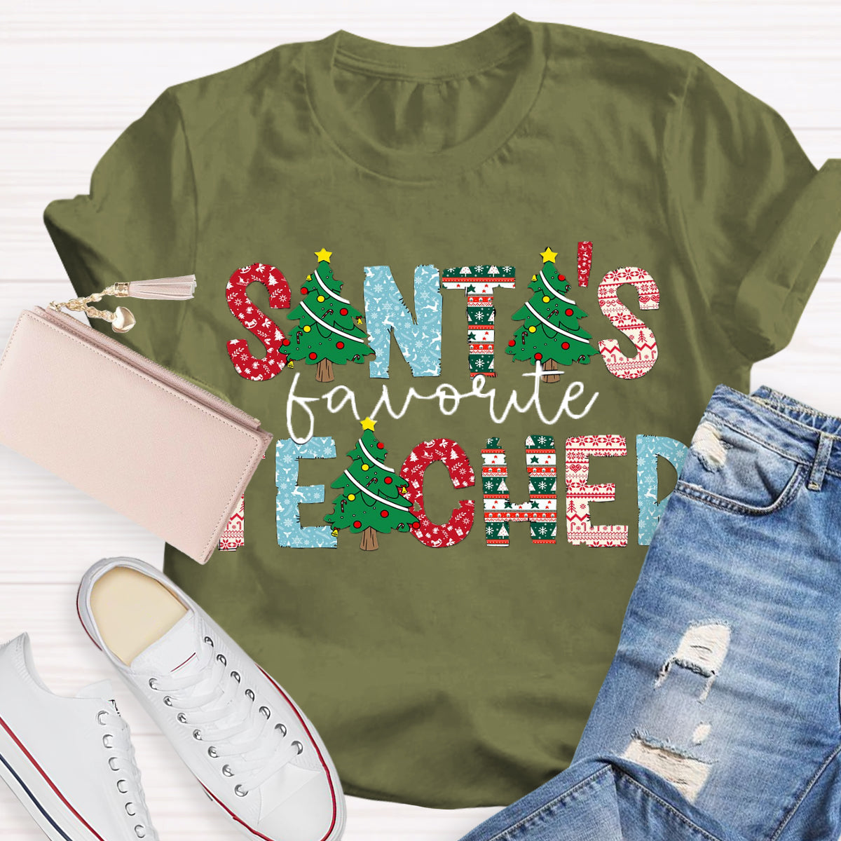 Santa's Favorite Teacher T-Shirt