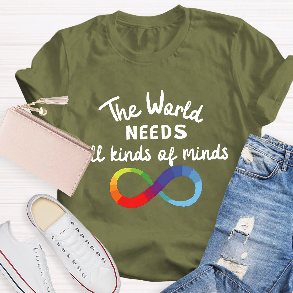 The World Needs All Kinds Of Minds Infinity Symbol T-Shirt