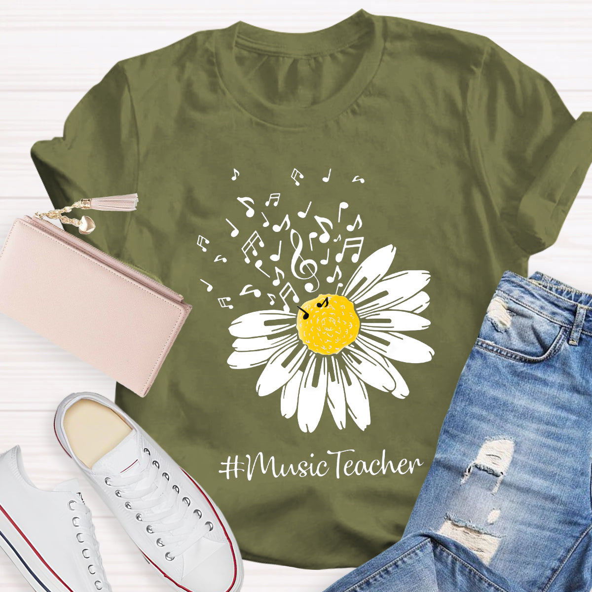 Sunflower Music Teacher T-Shirt