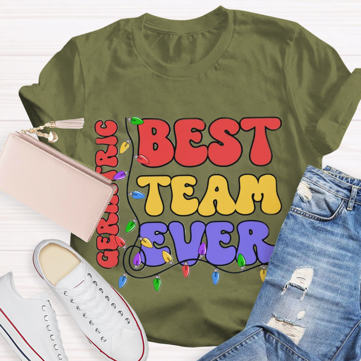 Personalized Team Name Christmas Teacher T-Shirt