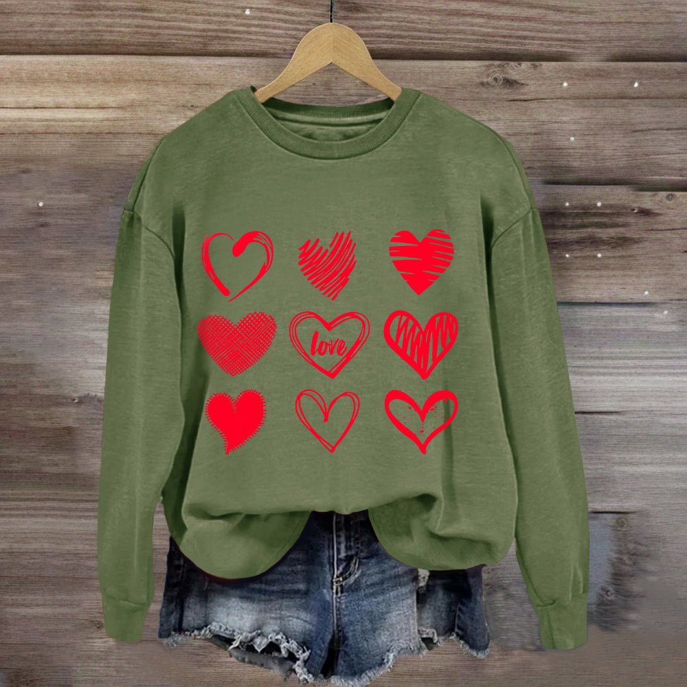 Valentine's Day Cute Love Heart Sweatshirt