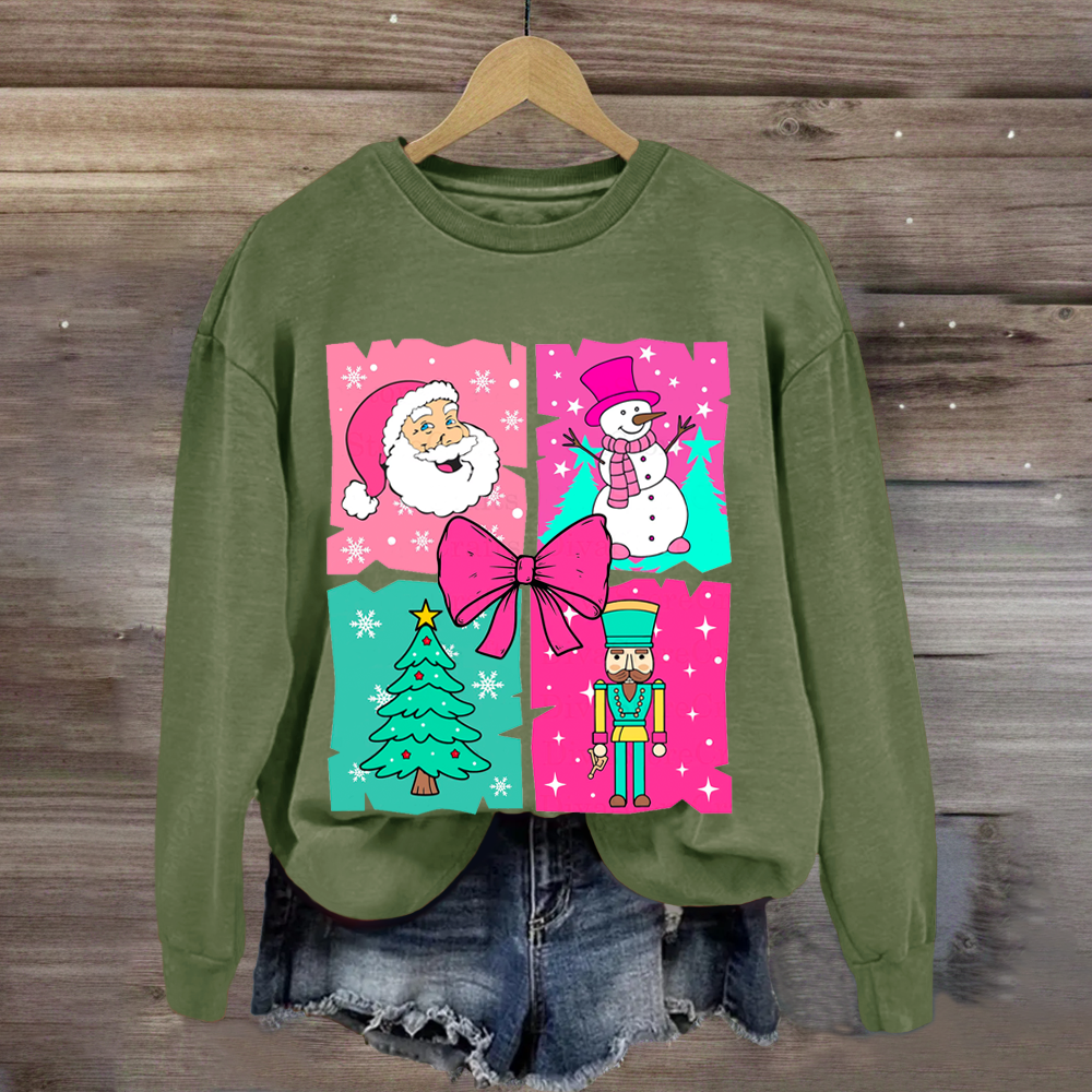 Holiday Season Pink Christmas Sweatshirt