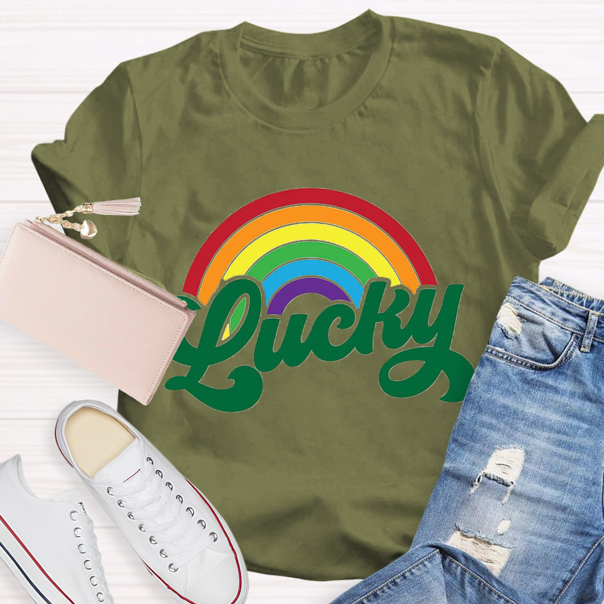 Lucky Rainbow Teacher T-Shirt