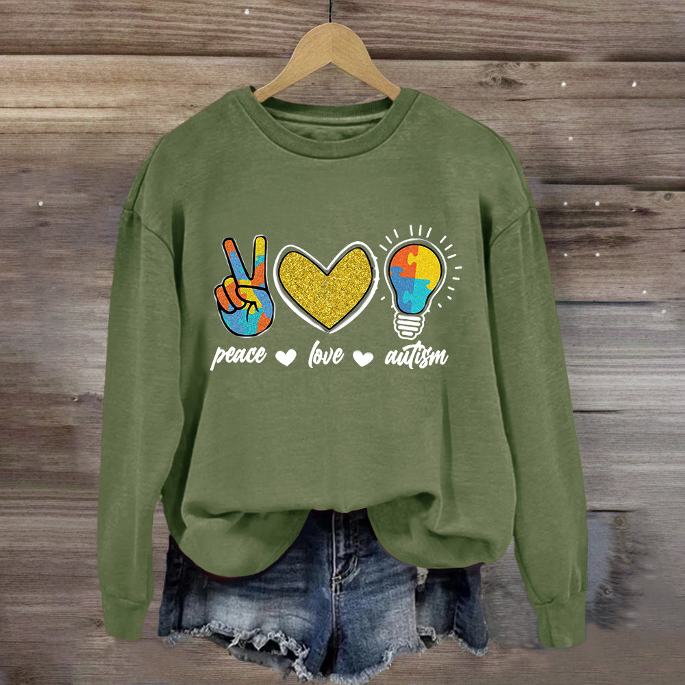 Love Peace Autism Sweatshirt