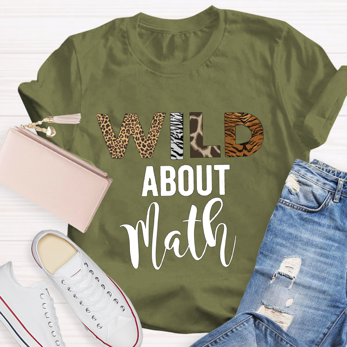 Wild About Math Teacher T-Shirt