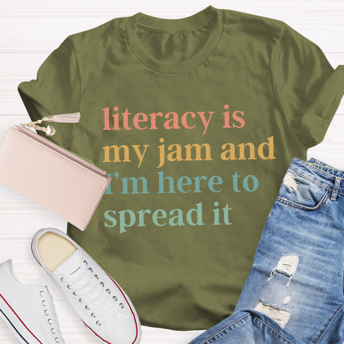 Literacy Is My Jam And I'm Here To Spread It T-Shirt