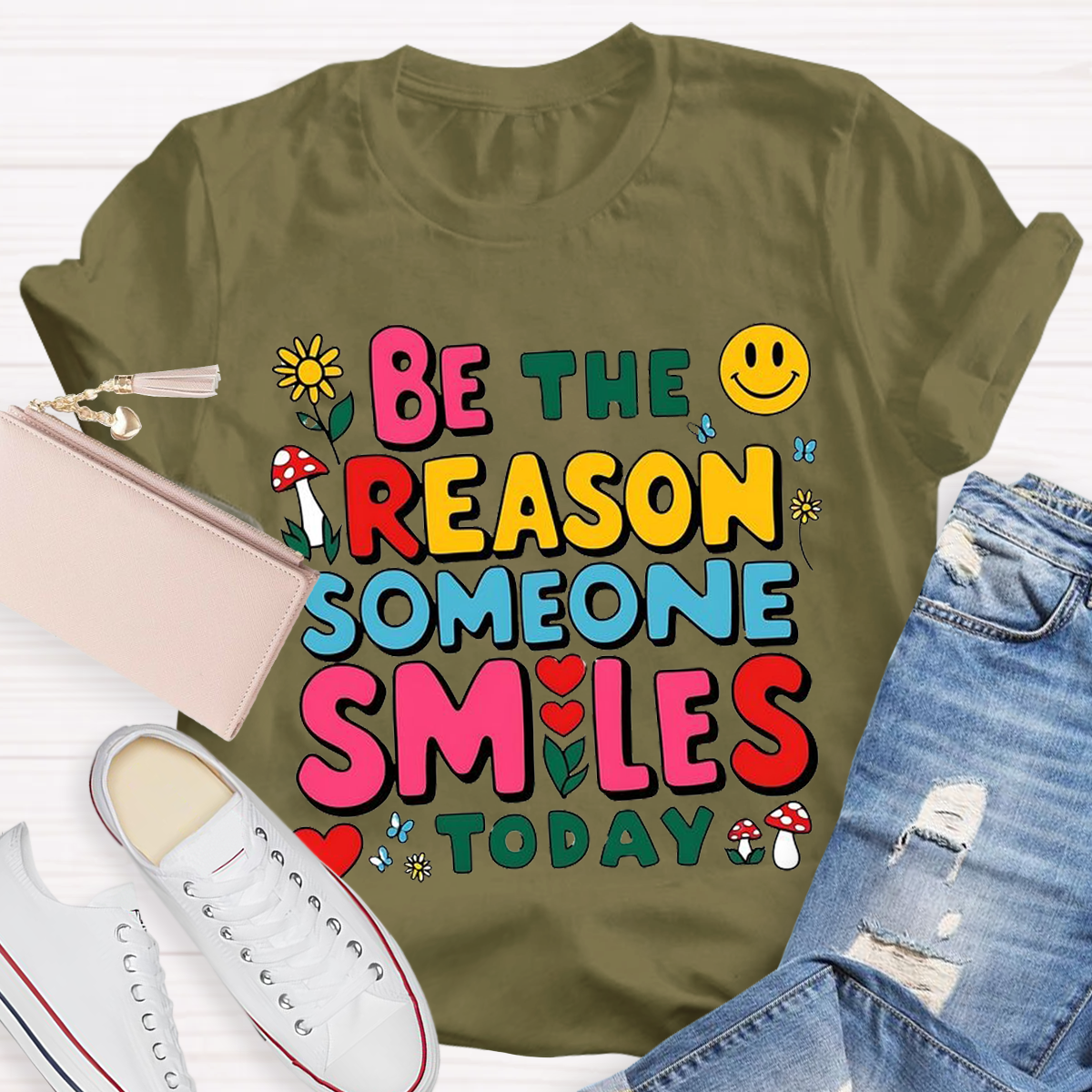 Be The Reason Someone Smiles Today Teacher T-Shirt