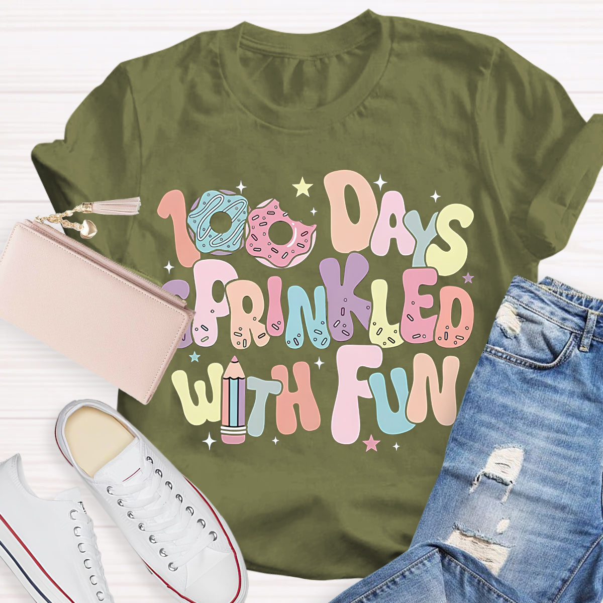 100 Days Sprinkled With Fun Teacher T-Shirt