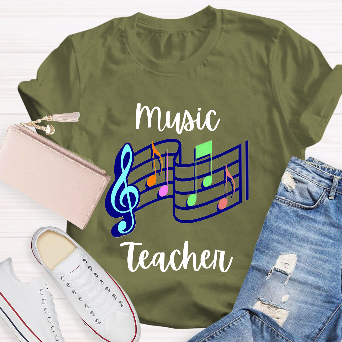 Music Notes Music Teacher T-Shirt