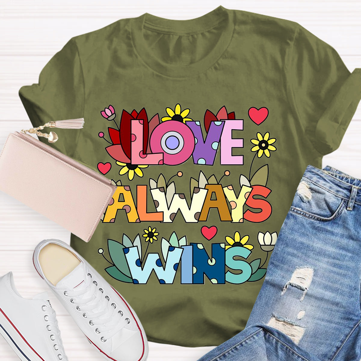 Love Always Wins Floral T-Shirt