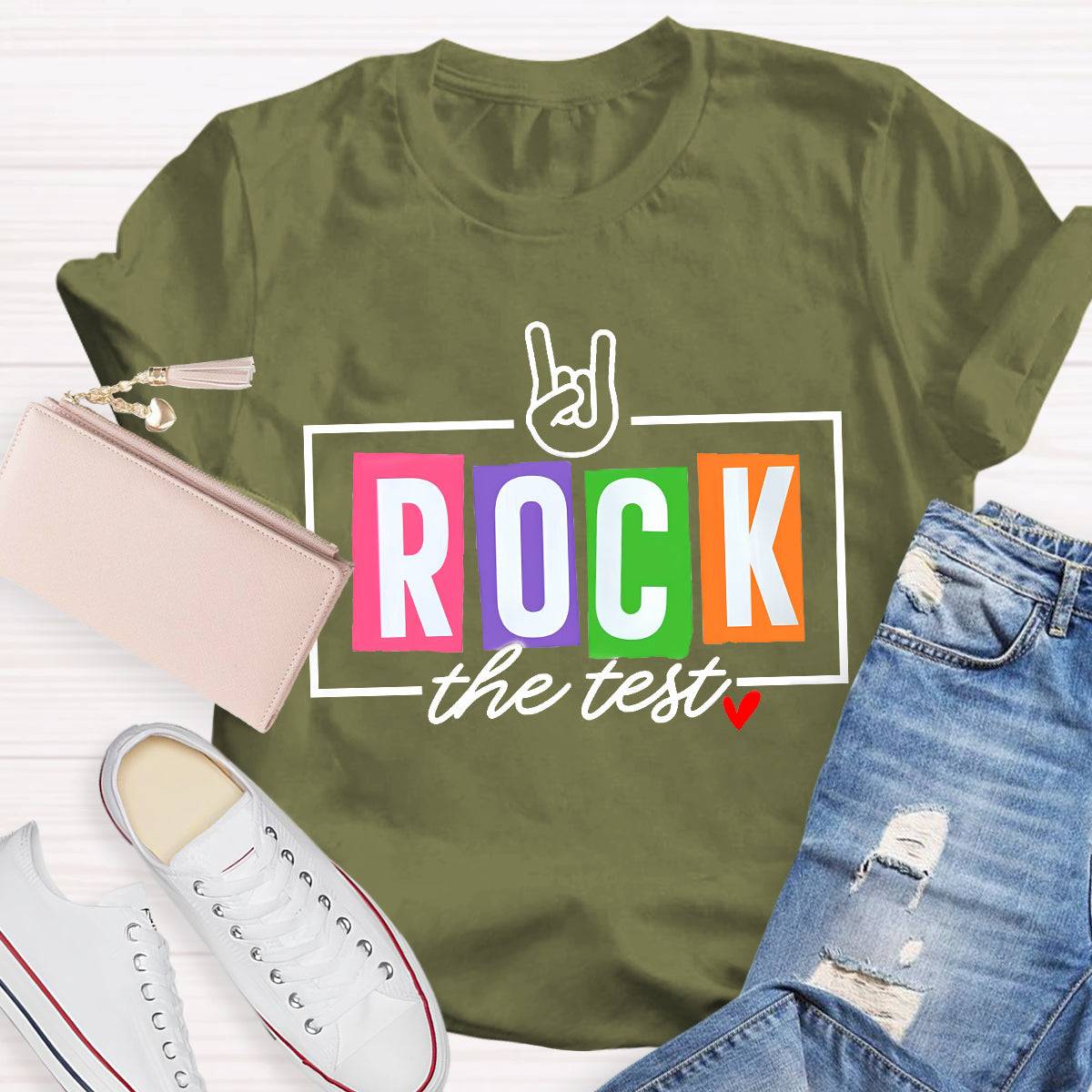 Rock the Test Teacher T-Shirt