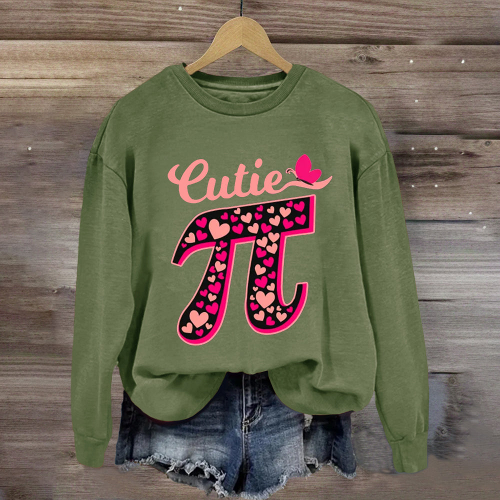 Cutie Pink Pi Math Teacher Sweatshirt