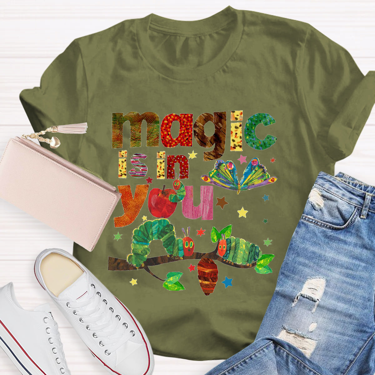 Magic Is In You The Very Hungry Caterpillar And Butterfly Teacher T-Shirt