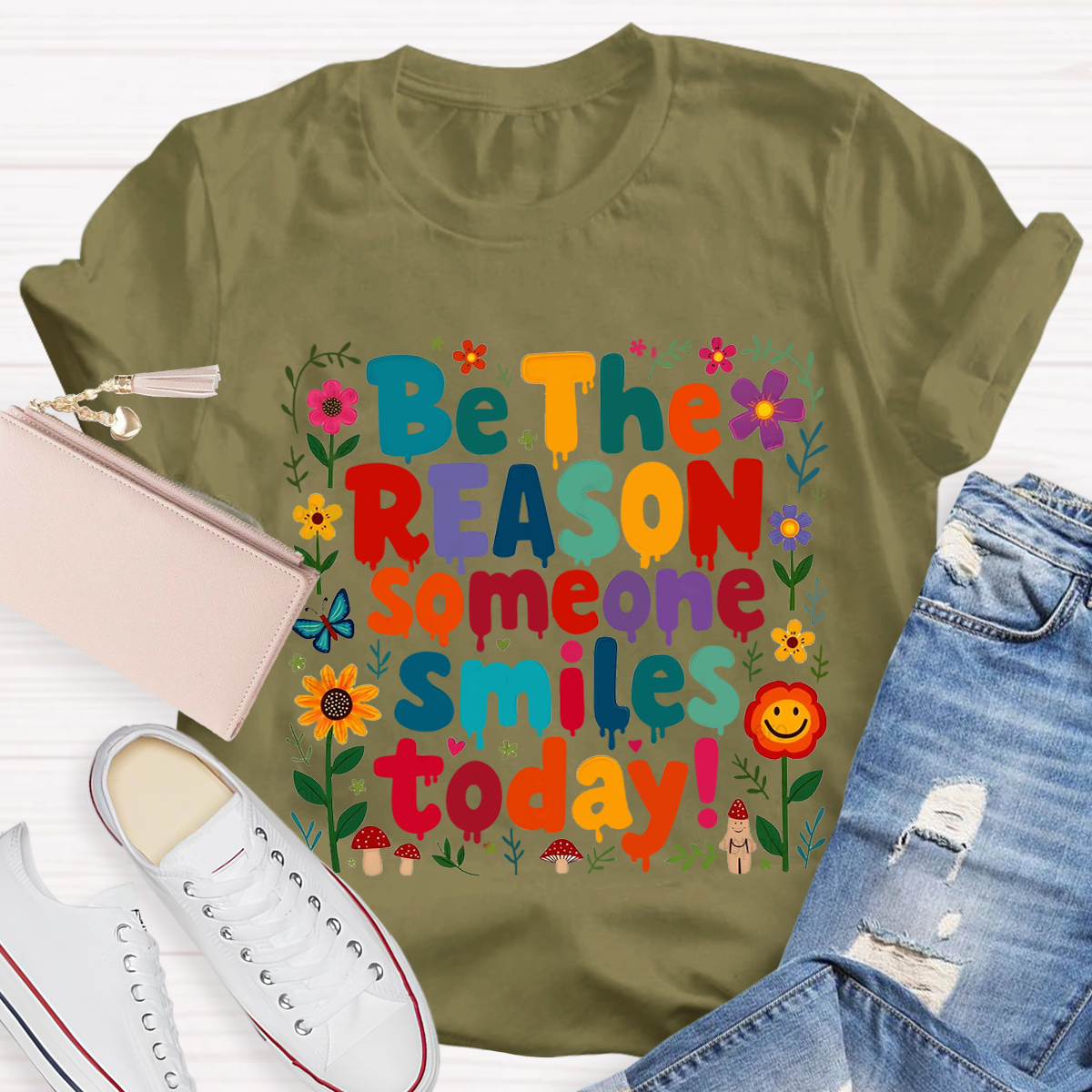 Be The Reason Someone Smiles Today Teacher T-Shirt