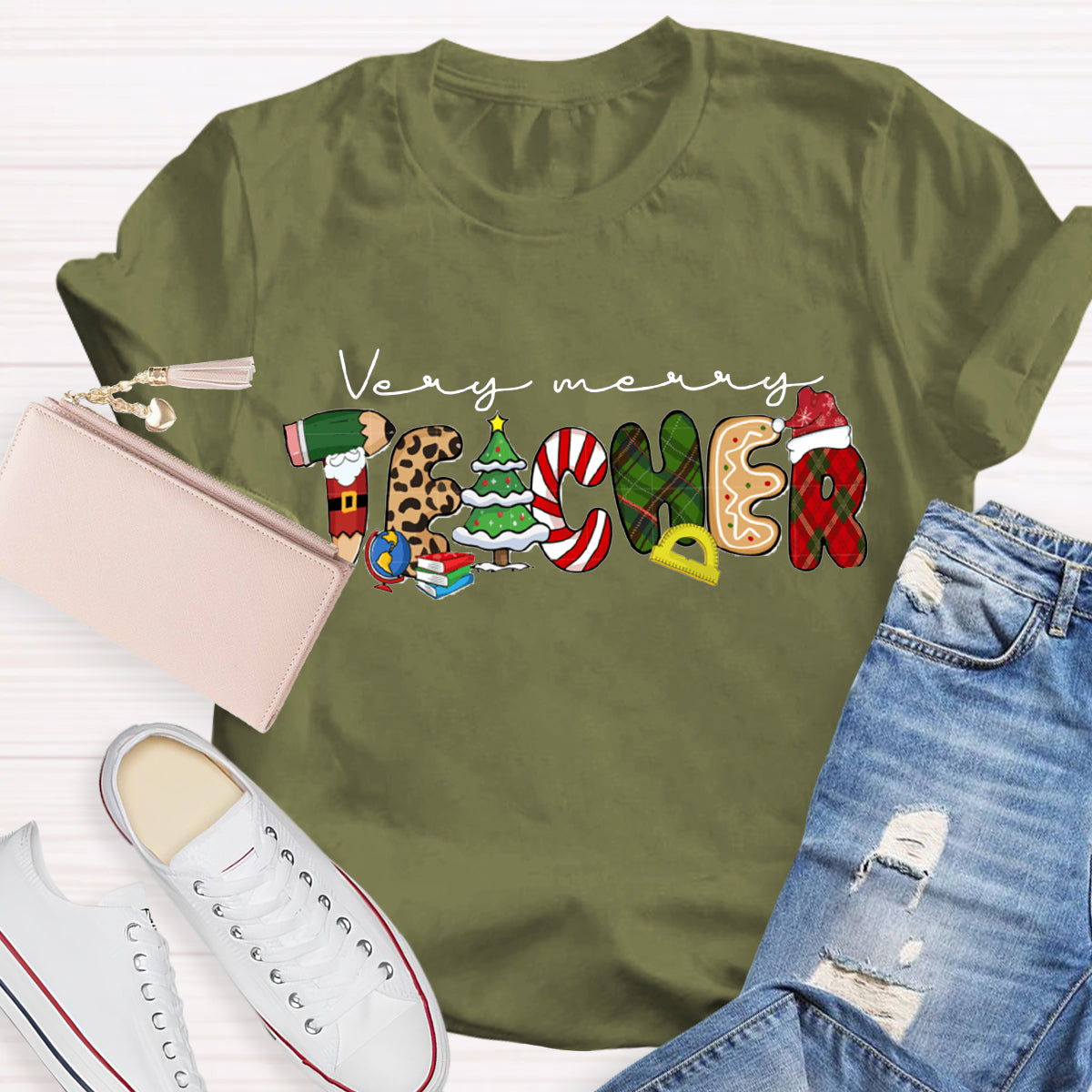 Very Merry Teacher T-Shirt