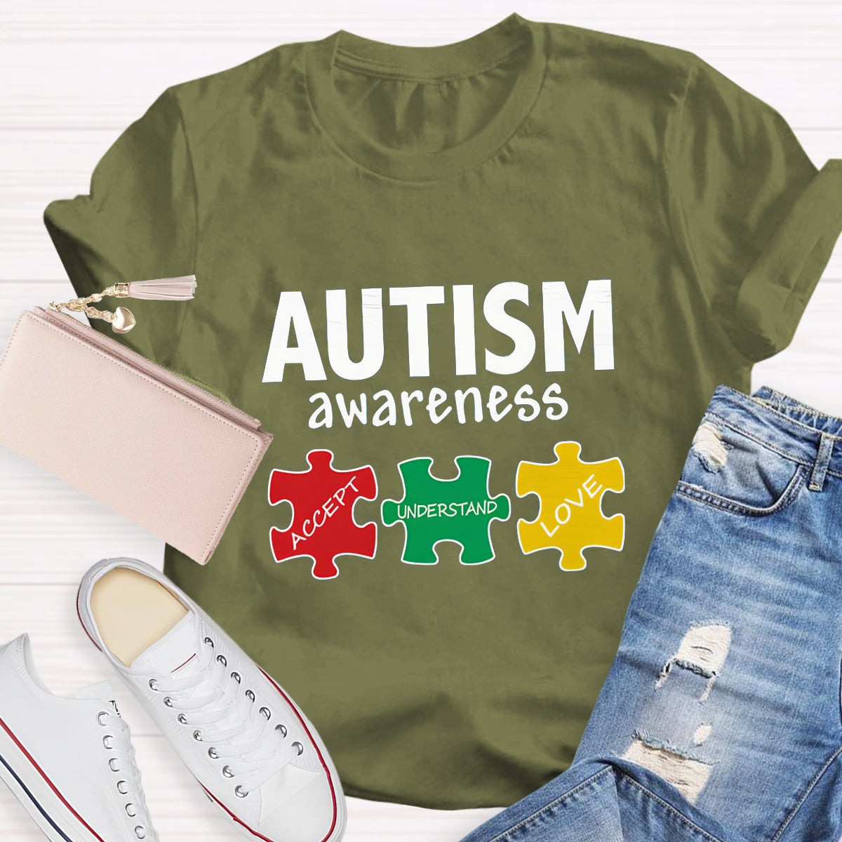 Autism Awareness Support Puzzle T-Shirt