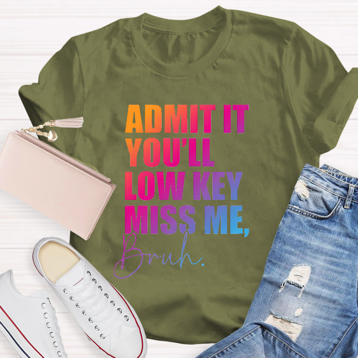 Admit It You'll Low Key Miss Me Teacher T-Shirt