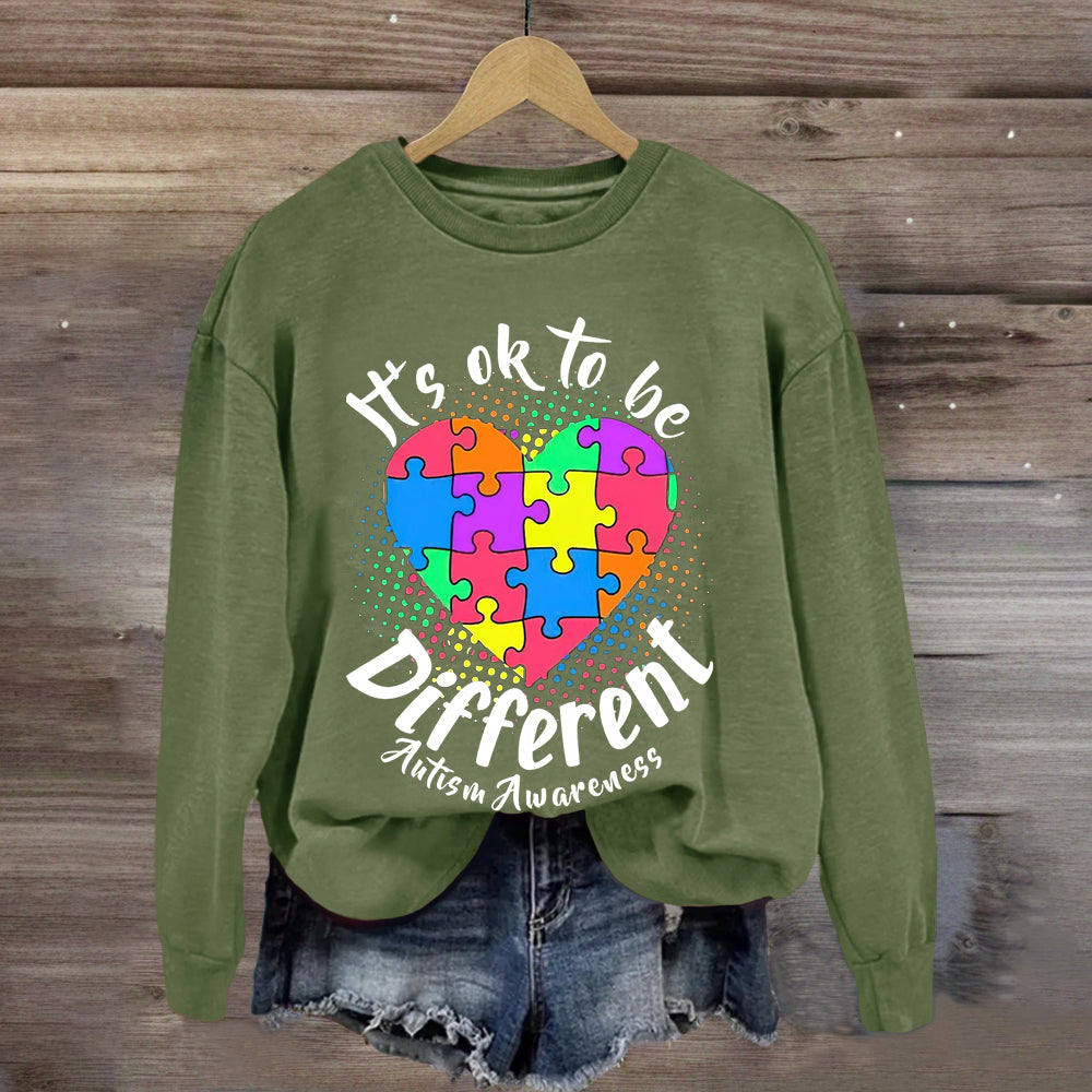 Autism It's Ok To Be Different Sweatshirt