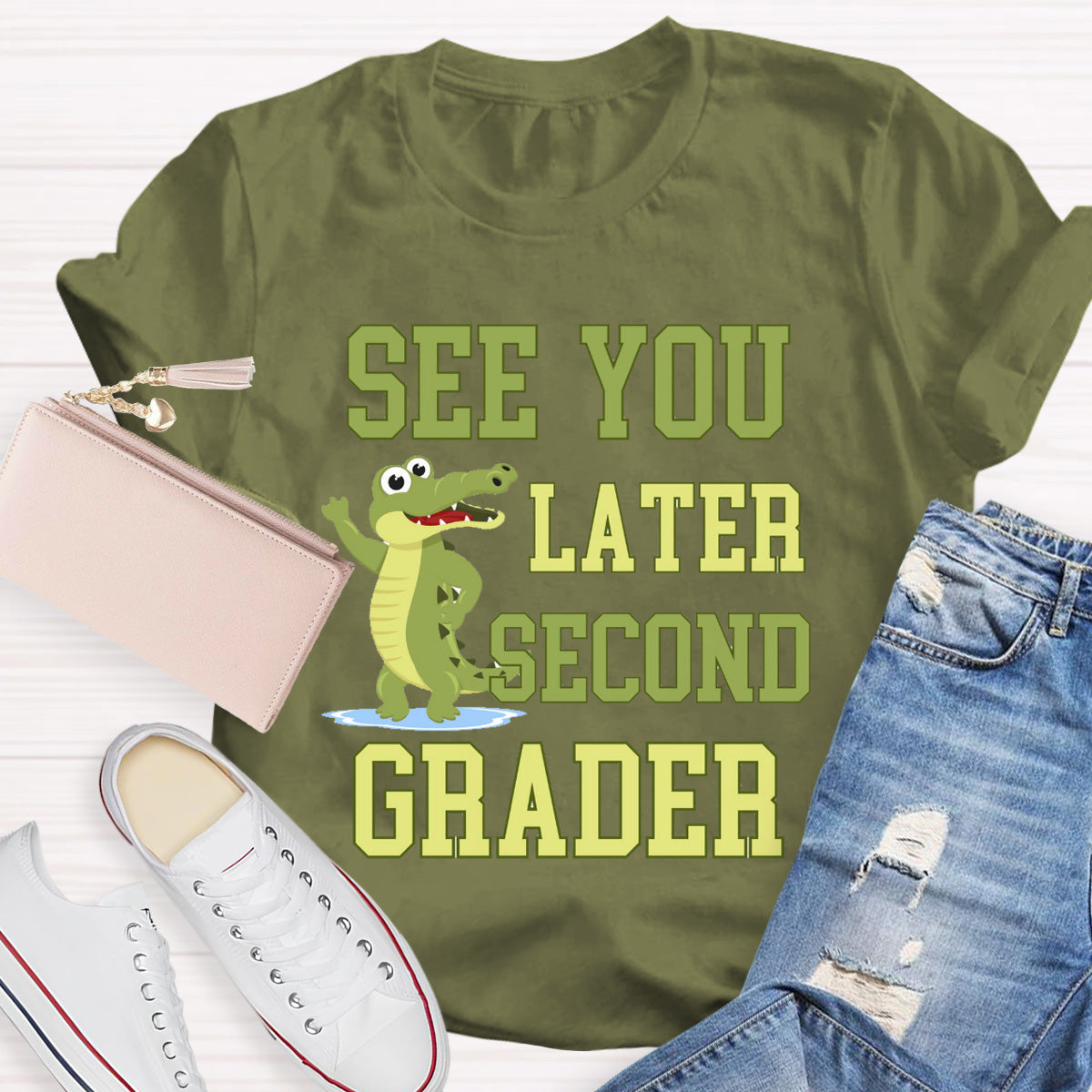 Personalized Grade See You Later Second Grader Teacher T-Shirt