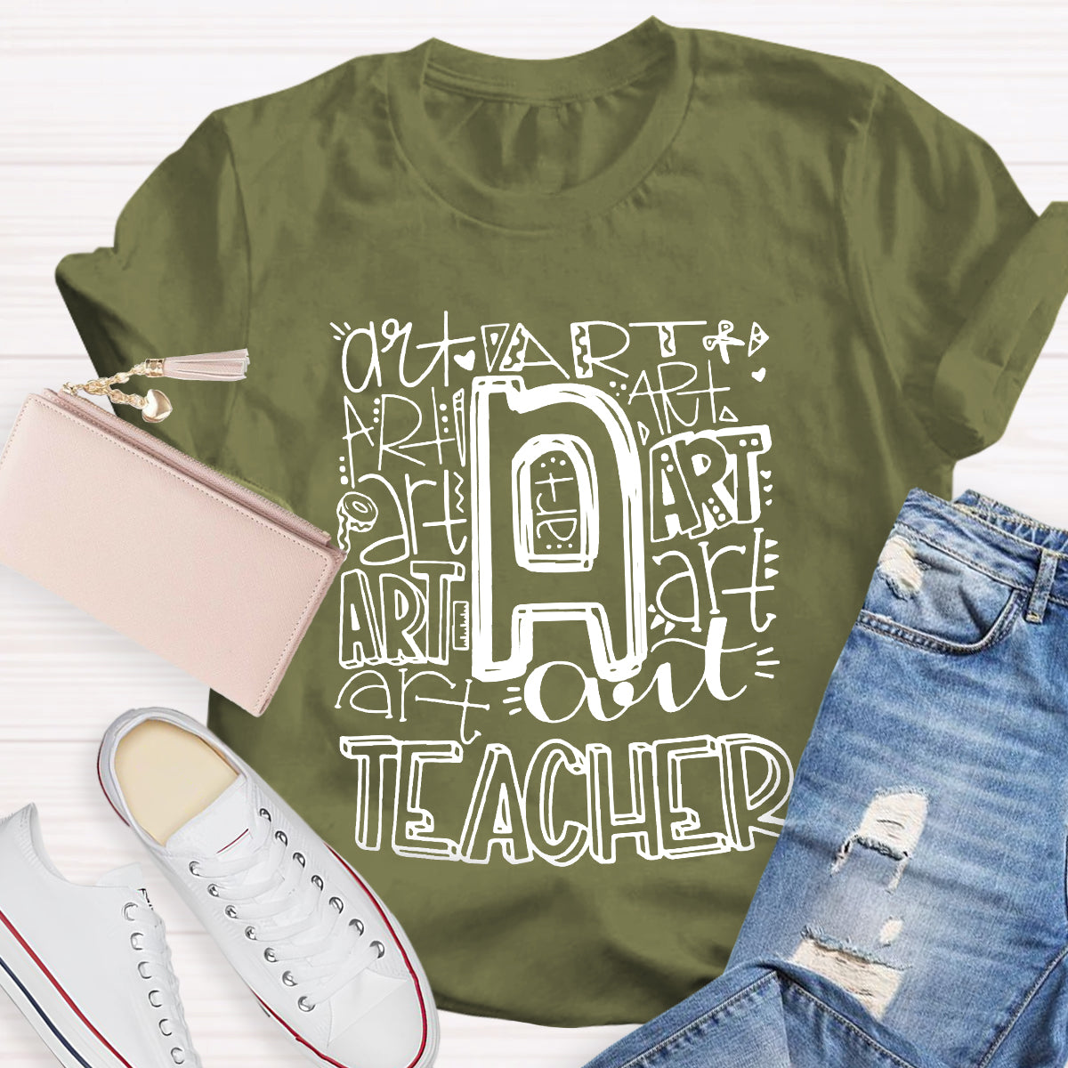 Art Teacher Typography T-Shirt