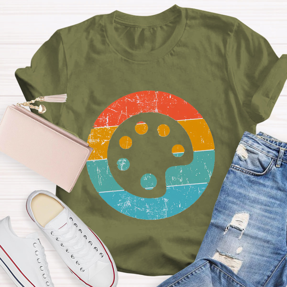 Paint Palette Art Teacher T-Shirt