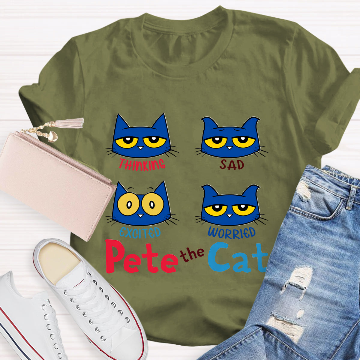 Funny Pete The Cat Emotions T-Shirt