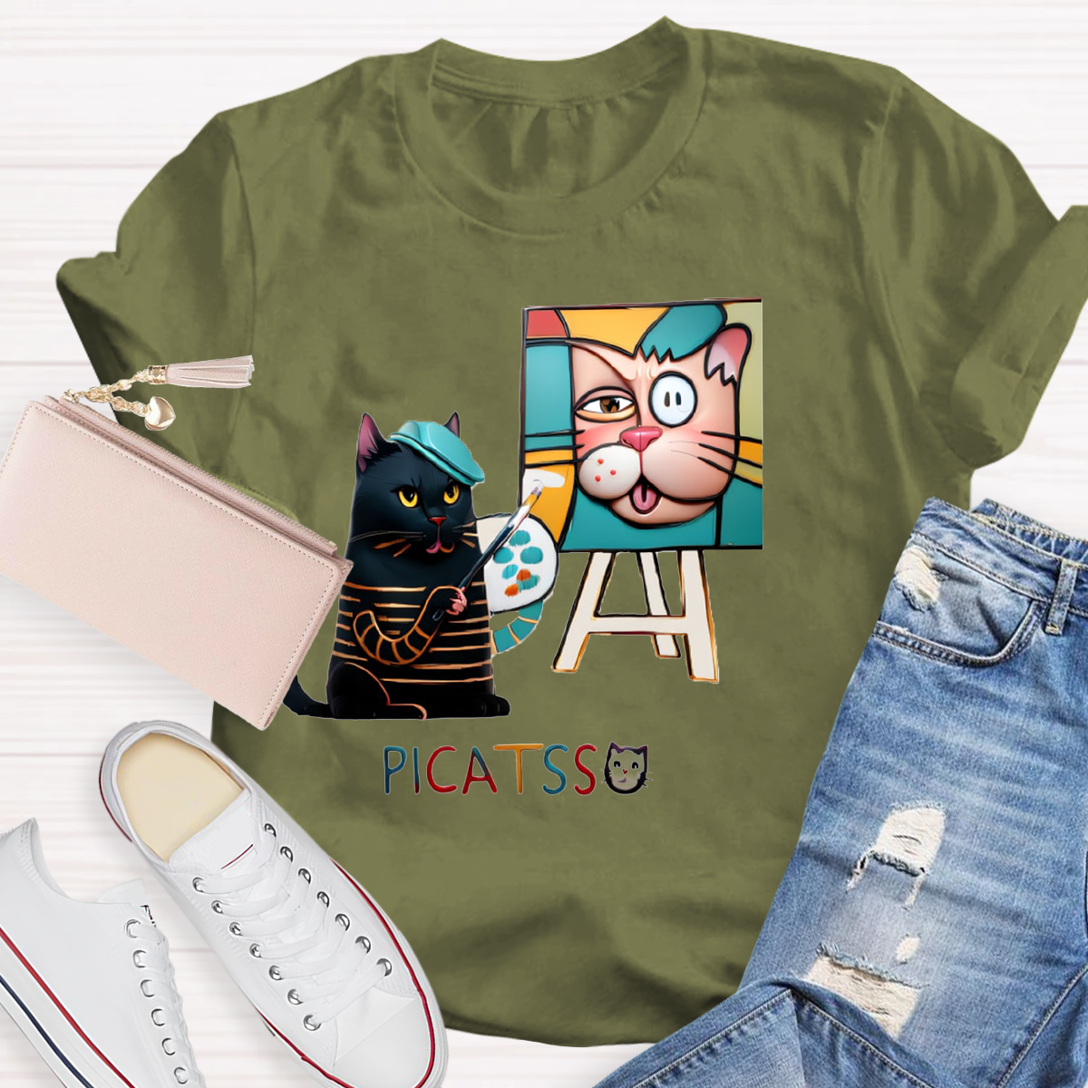 Funny Picatsso  Art Teacher T-Shirt