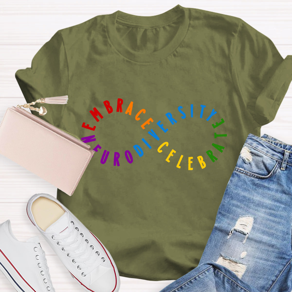 Embrace Celebrate Neurodiversity  T-Shirt