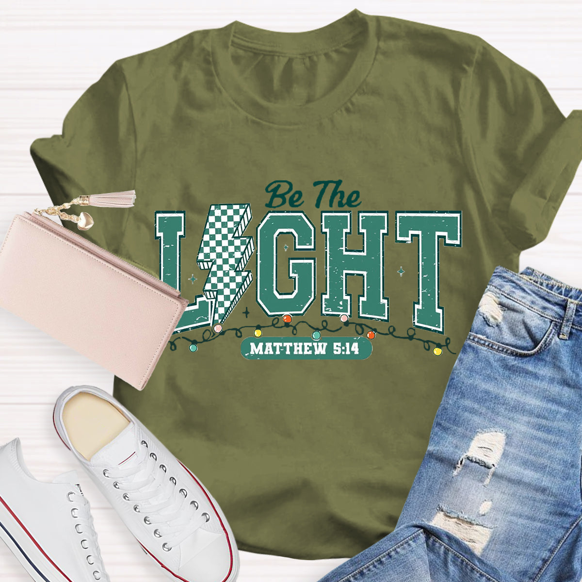 Be The Light Plaid T-Shirt