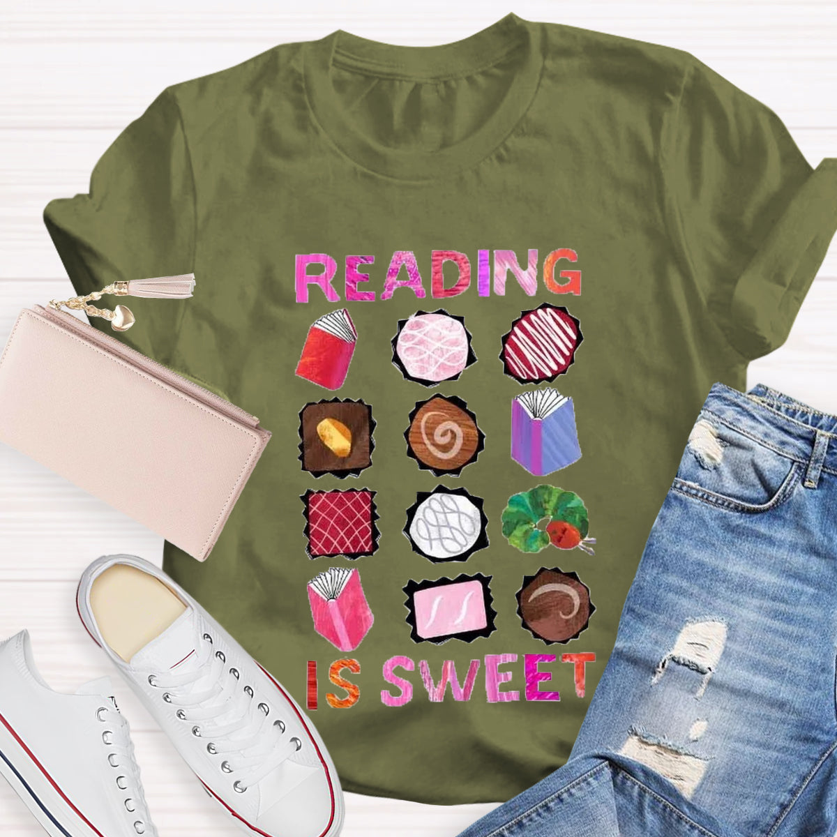 Reading Is Sweet Teacher T-Shirt