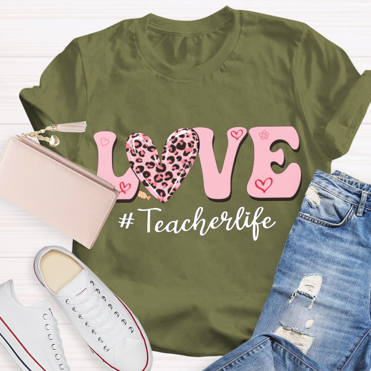 Love Valentine's Day Teacher T-Shirt