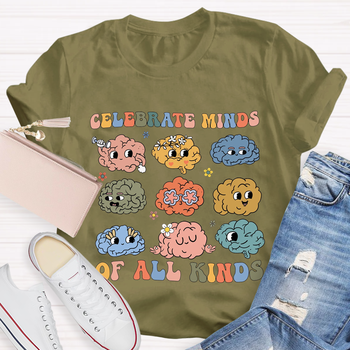 Celebrate Mind Of All Kinds Autism Awareness Special EducTeacher T-Shirt