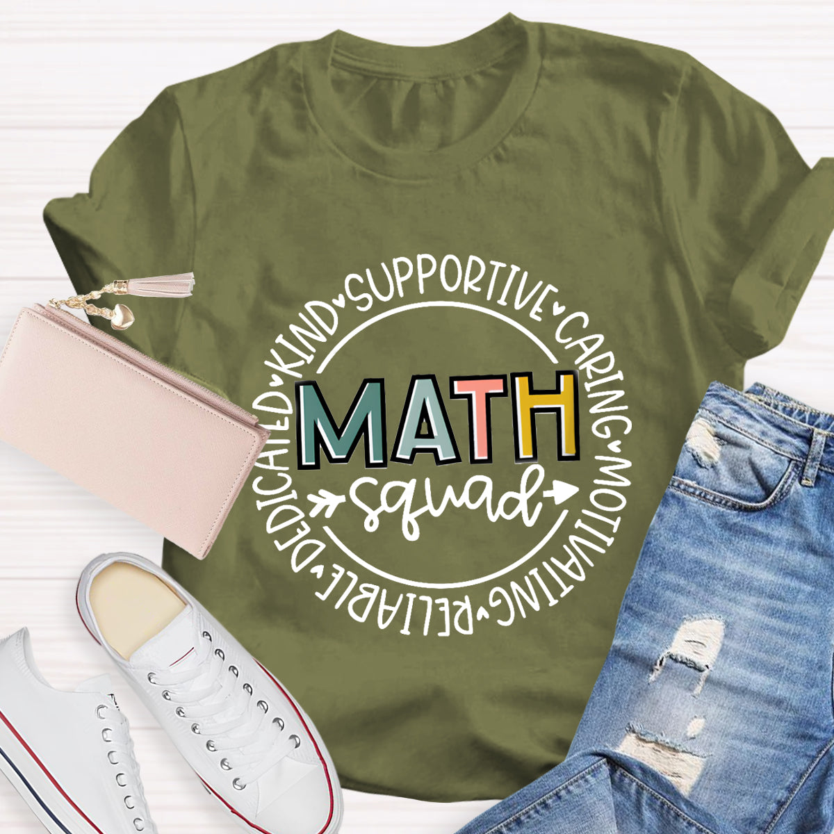 Math Squad Kind Supportive Caring Motivating T-Shirt