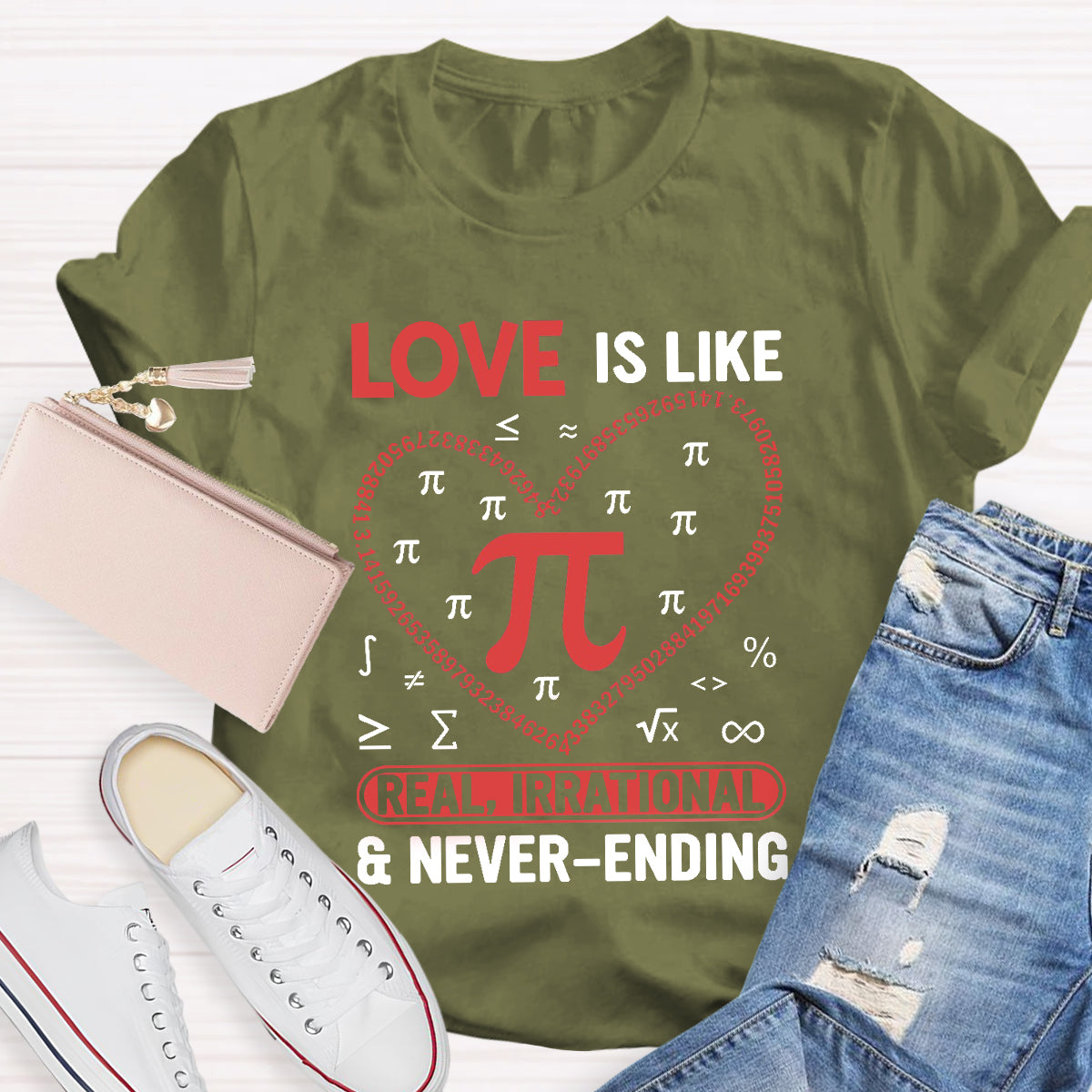 Love Is Like Pi Teacher T-Shirt