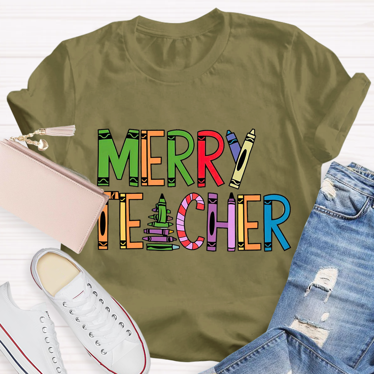 Cute Merry Christmas Teacher T-Shirt