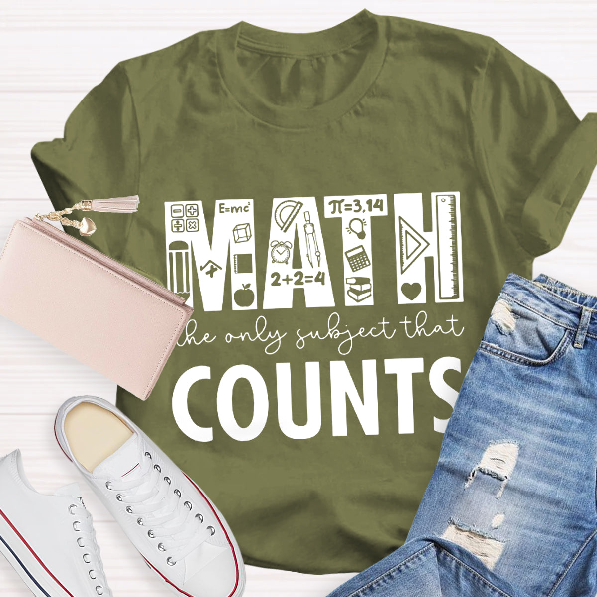 Math The Only Subject That Counts Math Teacher T-Shirt