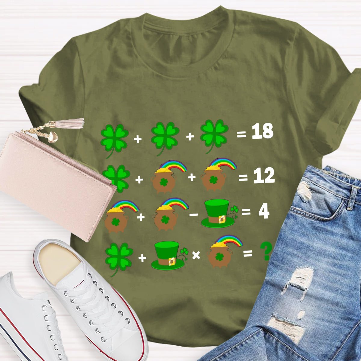 Math Teacher St Patrick's Day T-Shirt