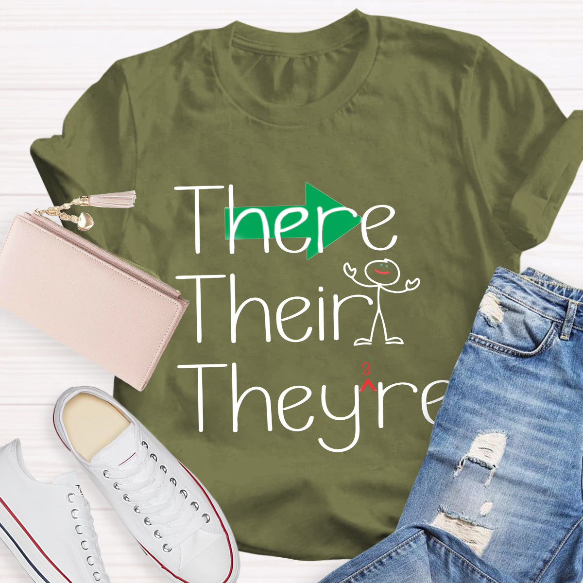 Their There They're Grammar T-Shirt