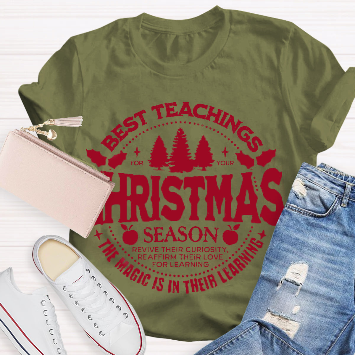 Best Teacher Christmas Season T-Shirt